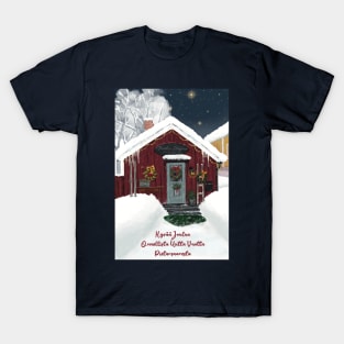 Joulukortti idyllisestä Skatasta Pietarsaaressa T-Shirt